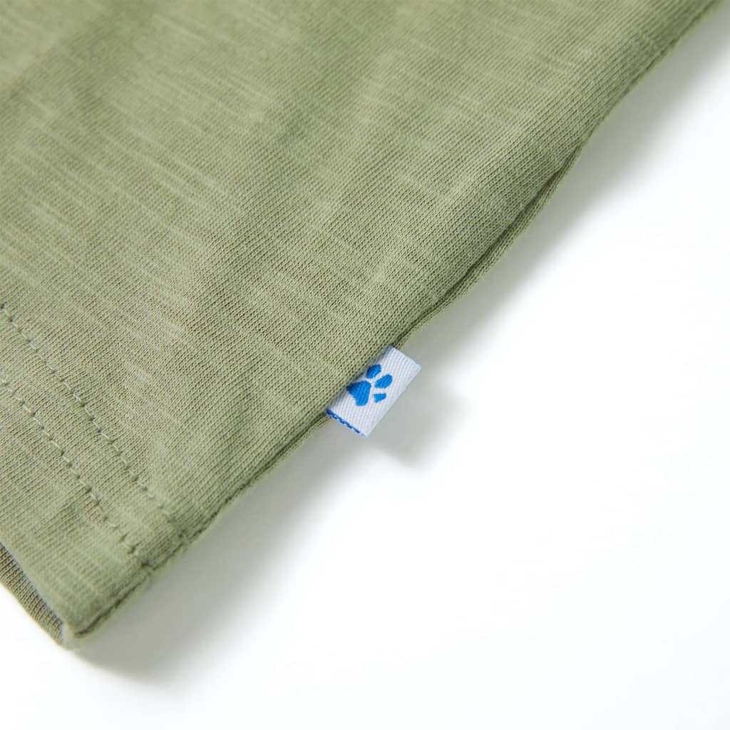Kindershirt met korte mouwen 116 lichtkakikleurig is nu te koop bij PeponiXL, paradijselijk wonen!