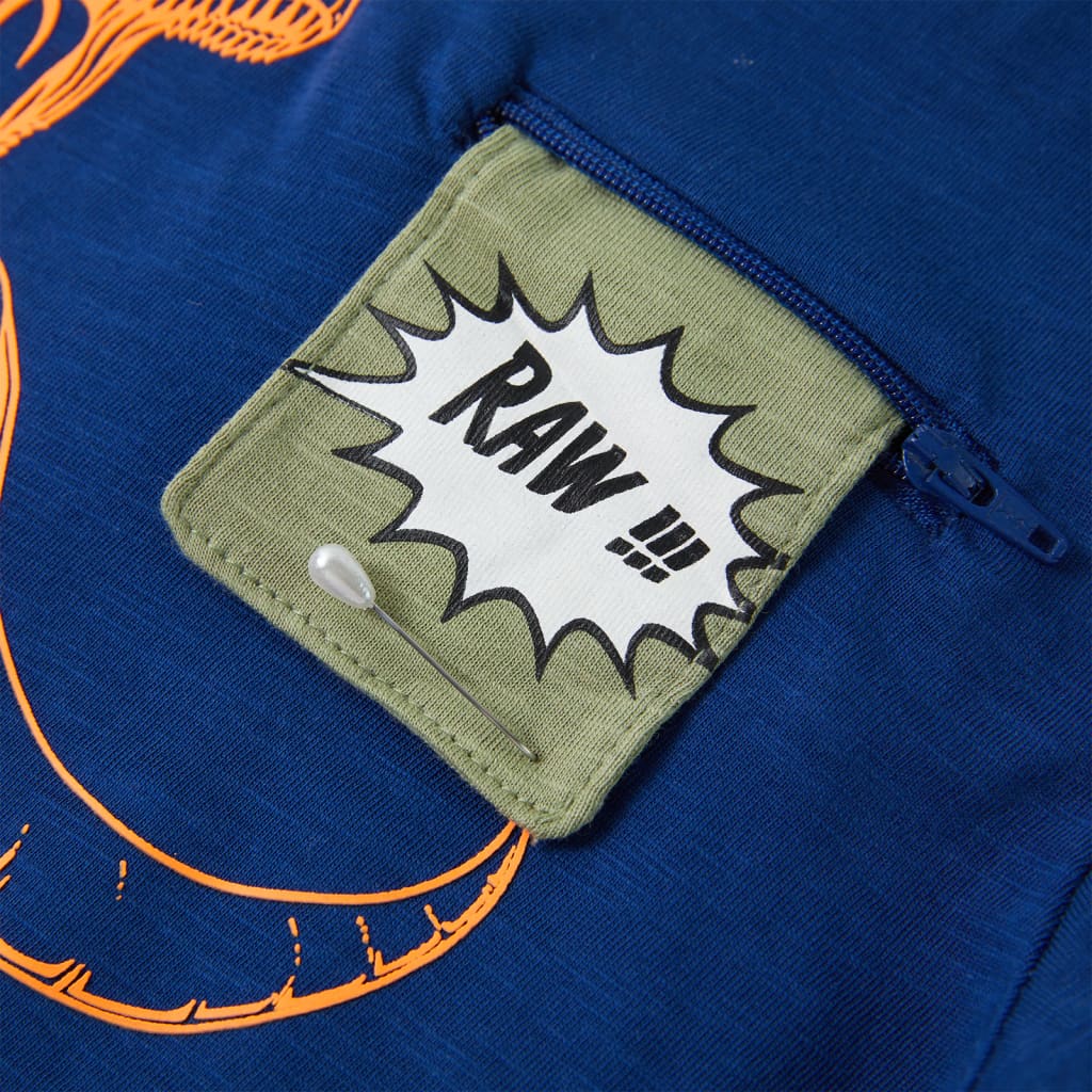 Kindershirt met korte mouwen 128 donkerblauw is nu te koop bij PeponiXL, paradijselijk wonen!