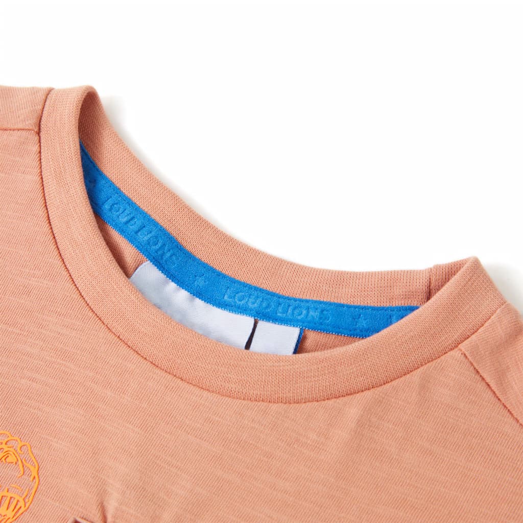 Kindershirt met korte mouwen 128 lichtoranje is nu te koop bij PeponiXL, paradijselijk wonen!