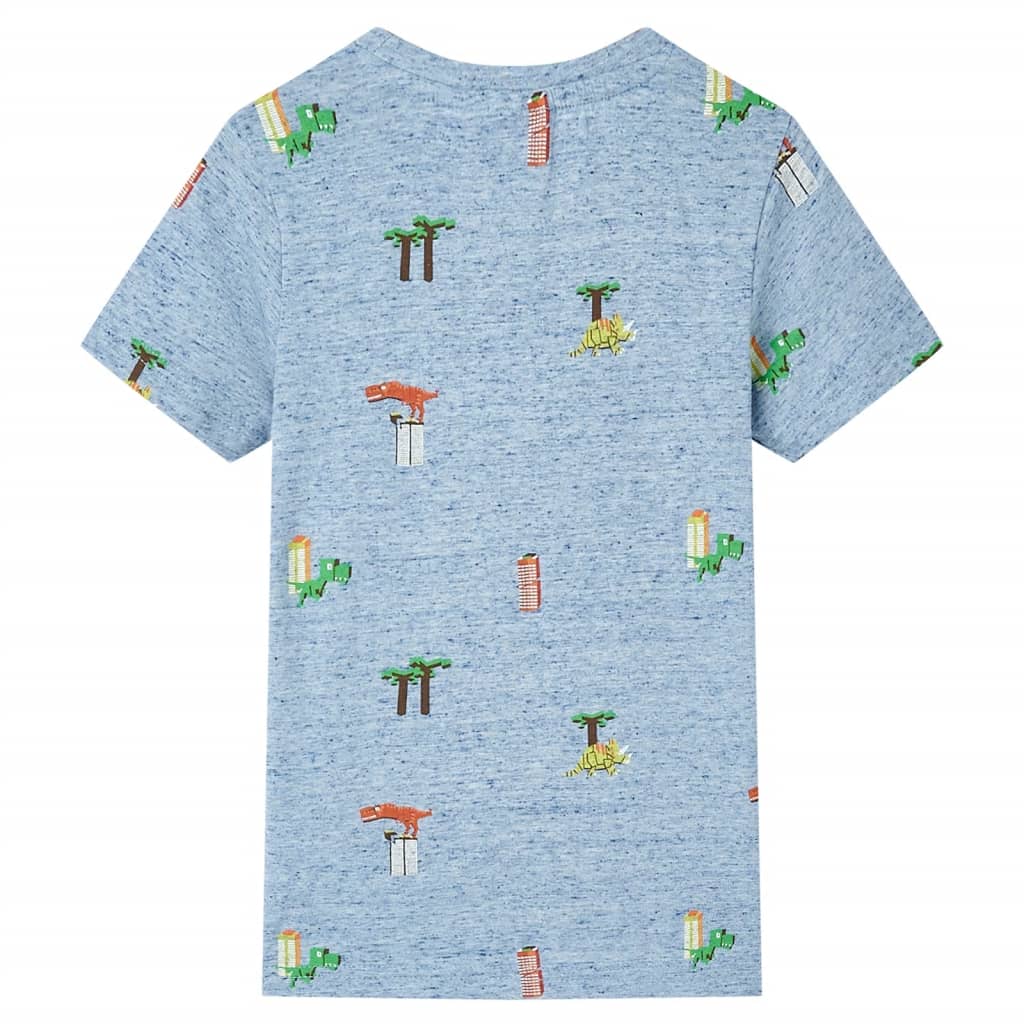 Kindershirt 104 gemêleerd blauw is nu te koop bij PeponiXL, paradijselijk wonen!