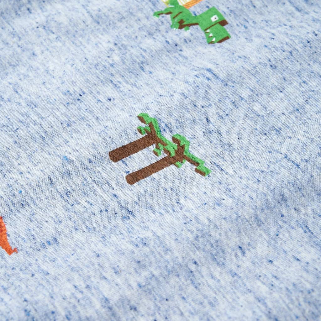 Kindershirt 104 gemêleerd blauw is nu te koop bij PeponiXL, paradijselijk wonen!