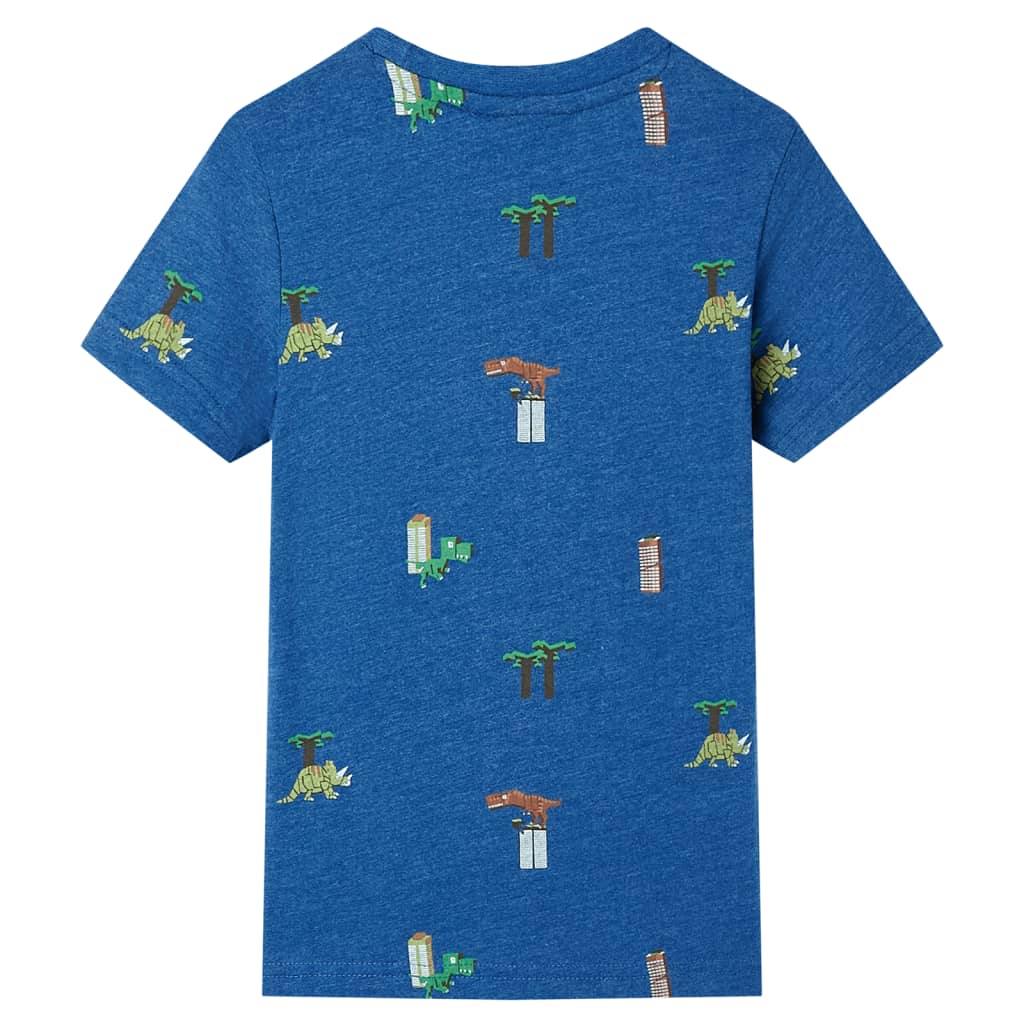 Kindershirt 104 gemêleerd donkerblauw is nu te koop bij PeponiXL, paradijselijk wonen!