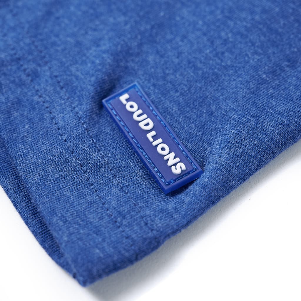 Kindershirt 116 gemêleerd donkerblauw is nu te koop bij PeponiXL, paradijselijk wonen!
