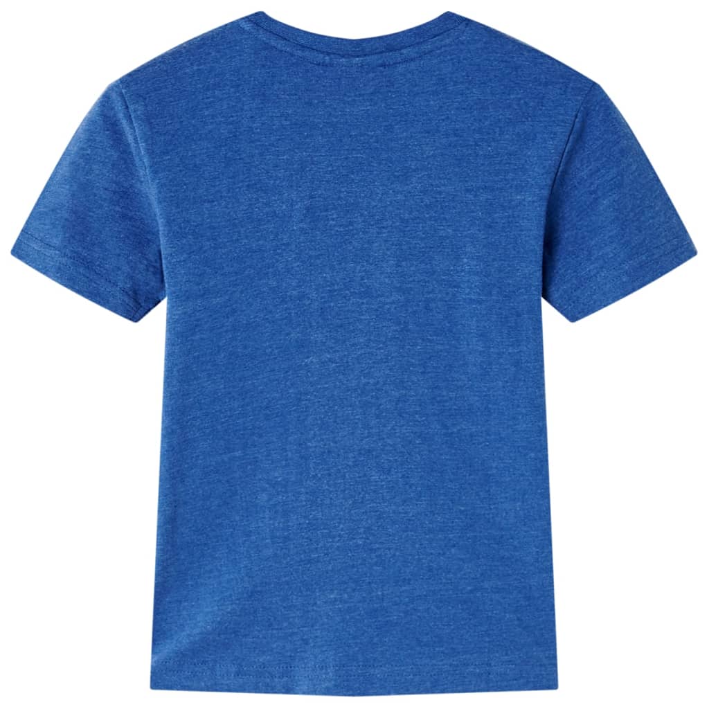 Kindershirt 128 gemêleerd donkerblauw is nu te koop bij PeponiXL, paradijselijk wonen!