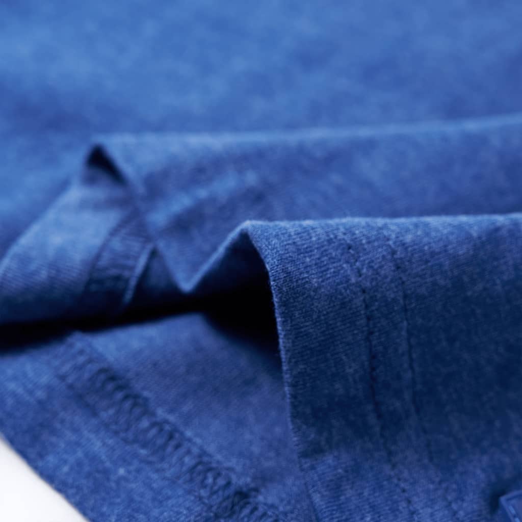 Kindershirt 128 gemêleerd donkerblauw is nu te koop bij PeponiXL, paradijselijk wonen!