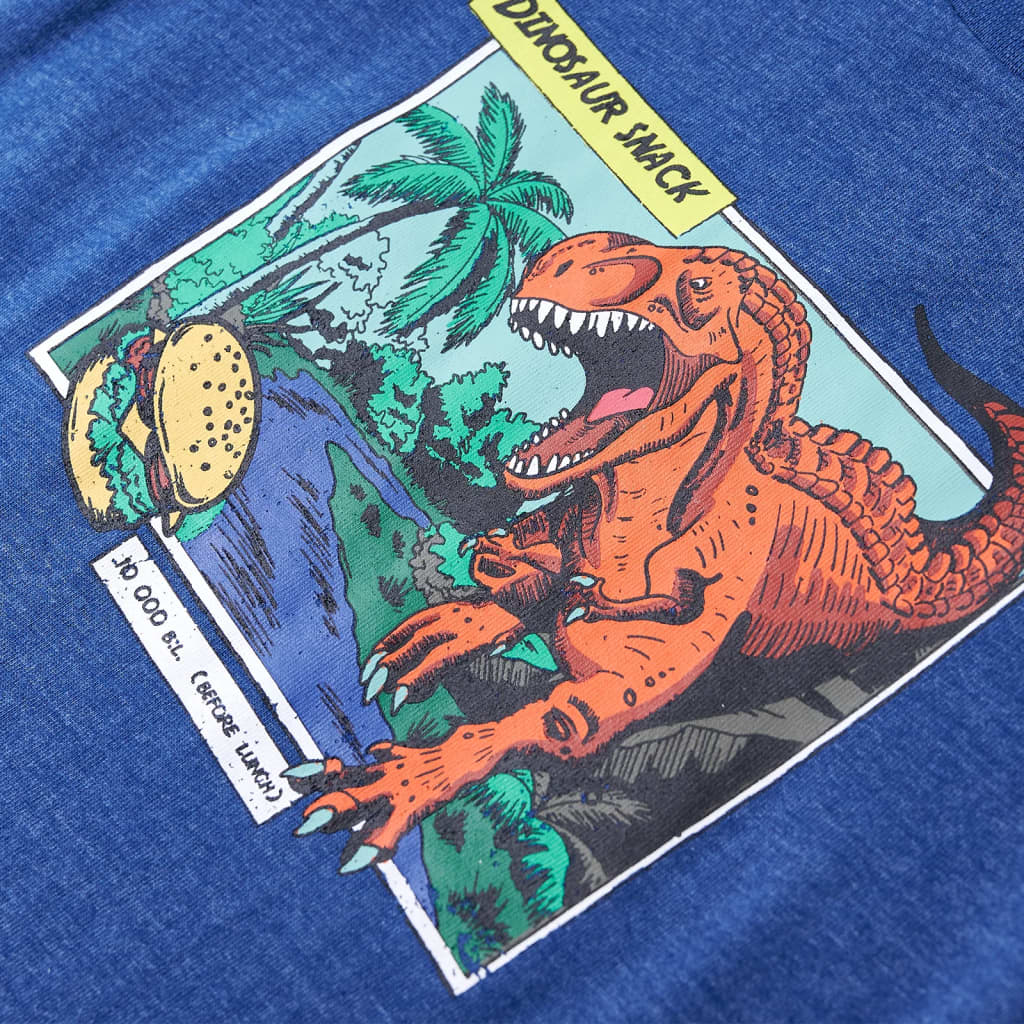 Kindershirt 140 gemêleerd donkerblauw is nu te koop bij PeponiXL, paradijselijk wonen!