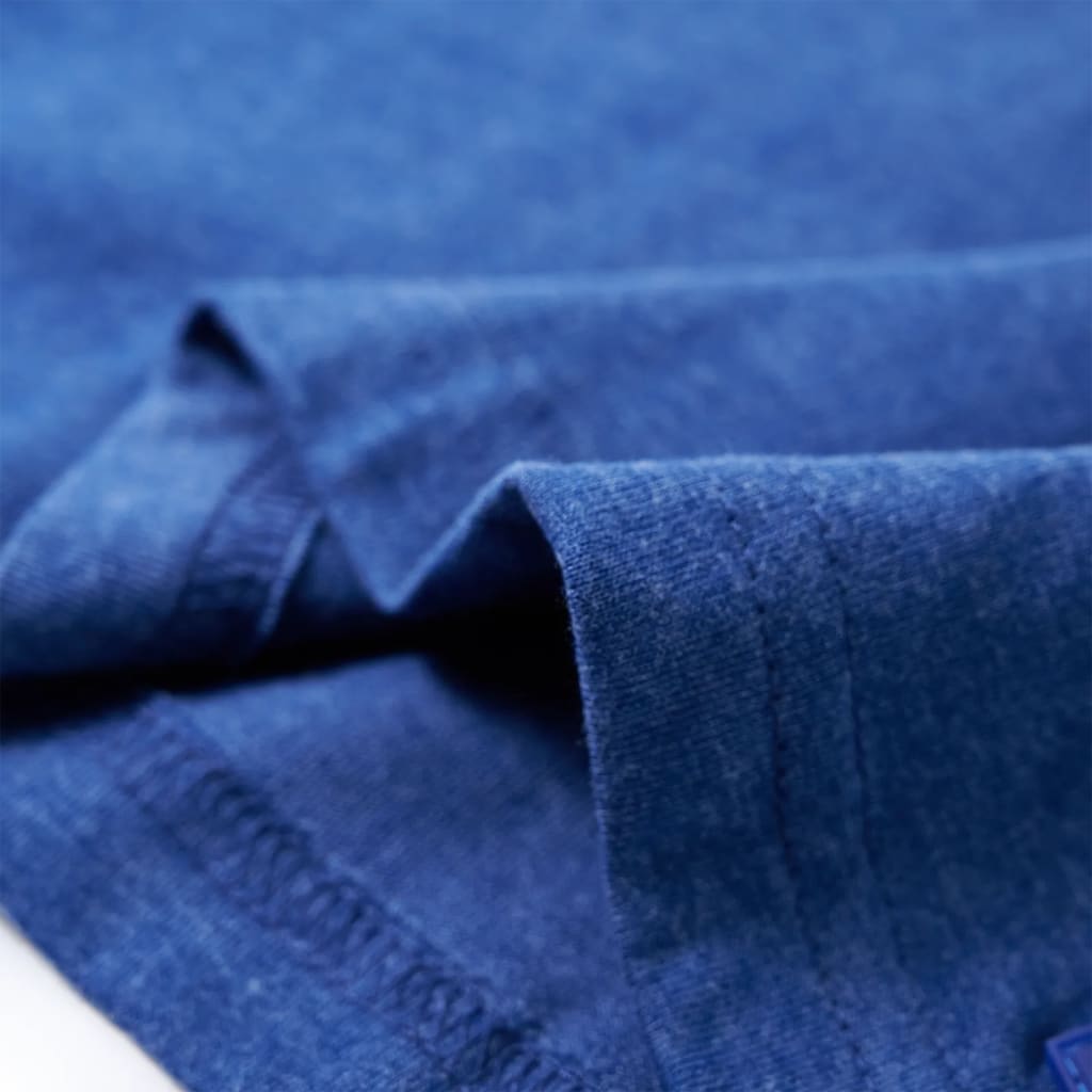 Kindershirt 140 gemêleerd donkerblauw is nu te koop bij PeponiXL, paradijselijk wonen!