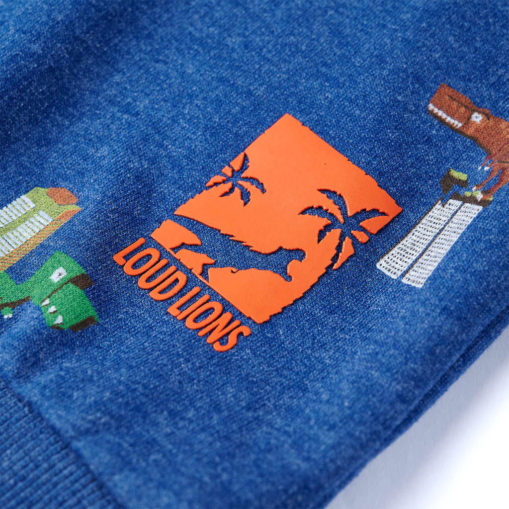 Kindertrui 104 gemêleerd donkerblauw is nu te koop bij PeponiXL, paradijselijk wonen!