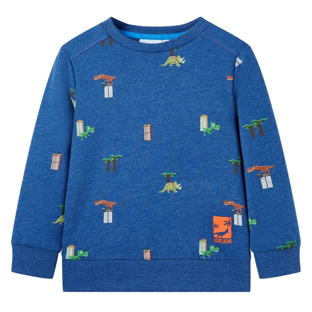 Kindertrui 140 gemêleerd donkerblauw is nu te koop bij PeponiXL, paradijselijk wonen!