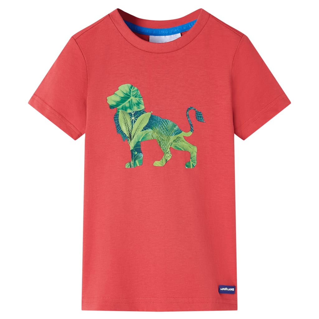 Kindershirt 128 rood is nu te koop bij PeponiXL, paradijselijk wonen!