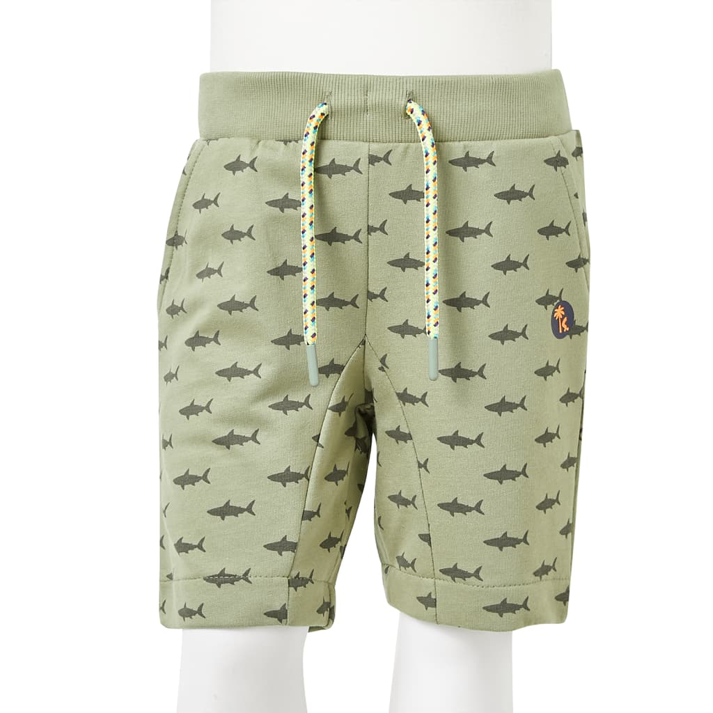 Kindershorts met trekkoord 116 lichtkaki is nu te koop bij PeponiXL, paradijselijk wonen!