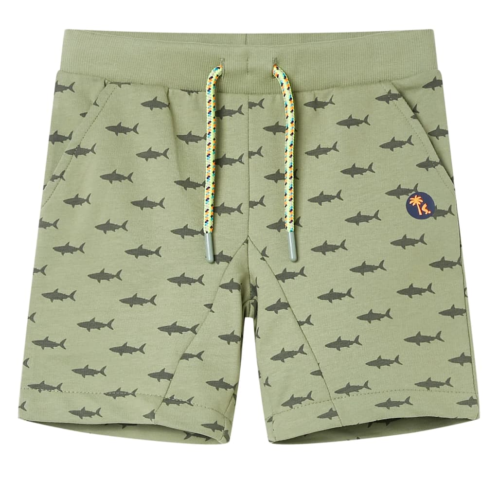 Kindershorts met trekkoord 128 lichtkaki is nu te koop bij PeponiXL, paradijselijk wonen!
