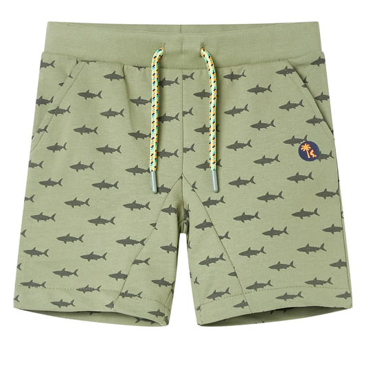 Kindershorts met trekkoord 128 lichtkaki is nu te koop bij PeponiXL, paradijselijk wonen!