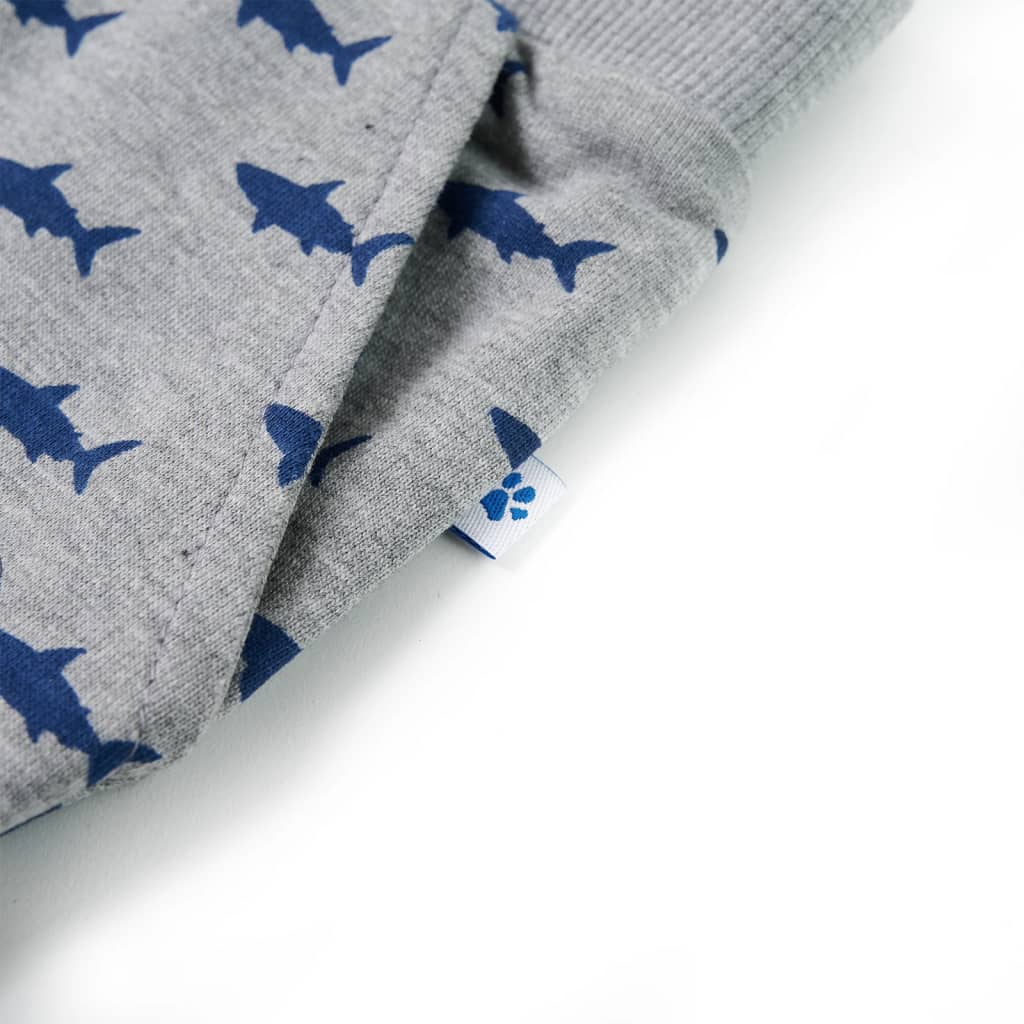 Kindershorts met trekkoord 116 gemêleerd lichtgrijs is nu te koop bij PeponiXL, paradijselijk wonen!