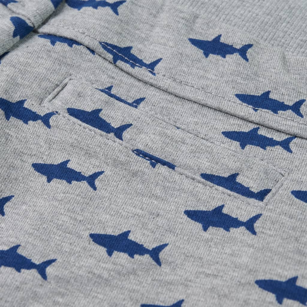 Kindershorts met trekkoord 116 gemêleerd lichtgrijs is nu te koop bij PeponiXL, paradijselijk wonen!