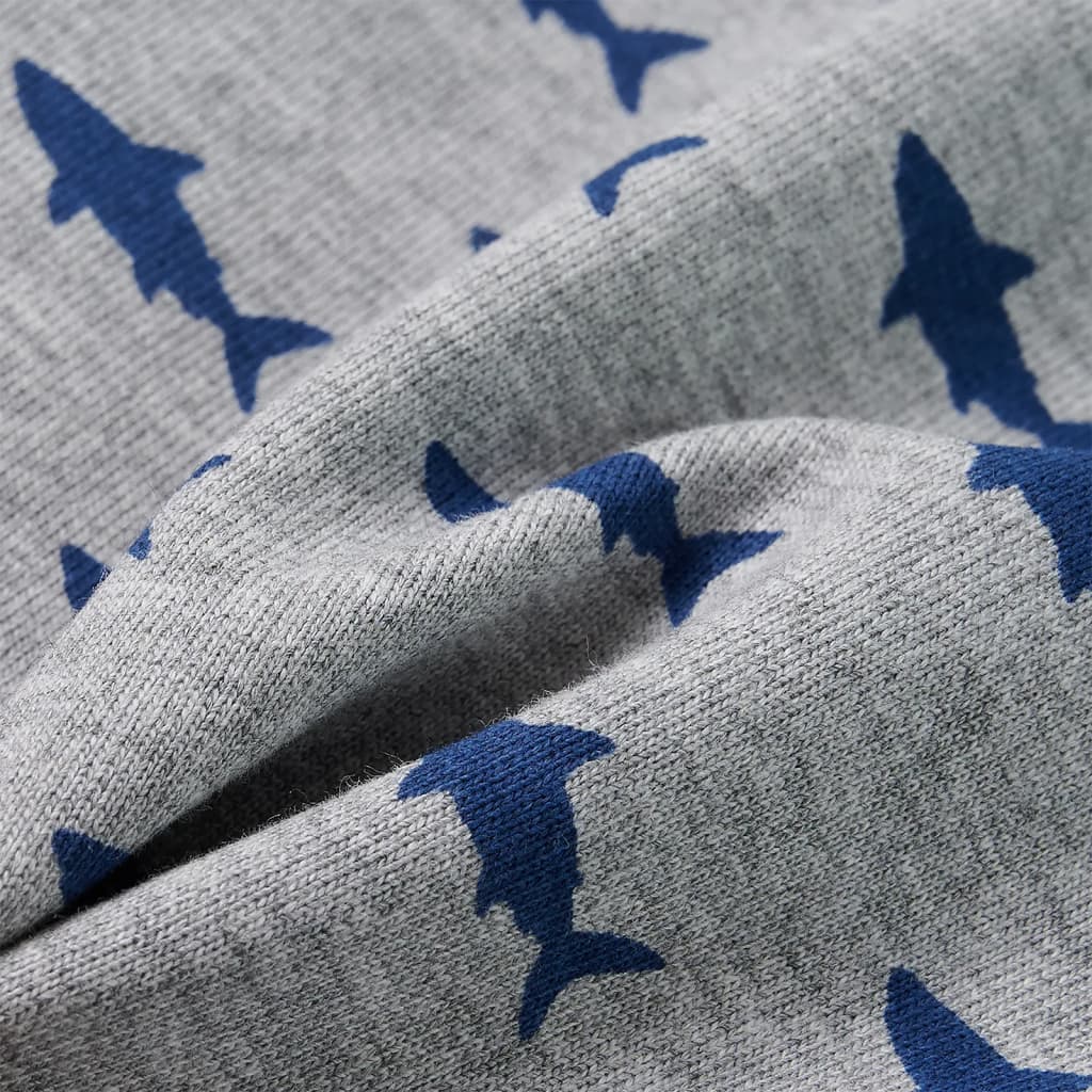 Kindershorts met trekkoord 116 gemêleerd lichtgrijs is nu te koop bij PeponiXL, paradijselijk wonen!