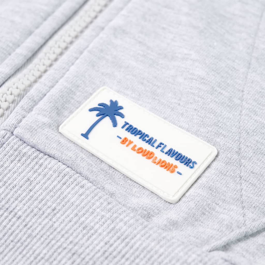 Kindervest met capuchon en rits 92 grijs is nu te koop bij PeponiXL, paradijselijk wonen!