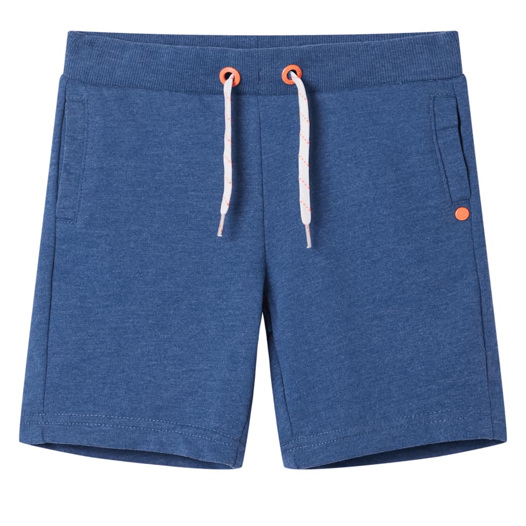 Kindershorts met trekkoord 116 gemêleerd donkerblauw is nu te koop bij PeponiXL, paradijselijk wonen!