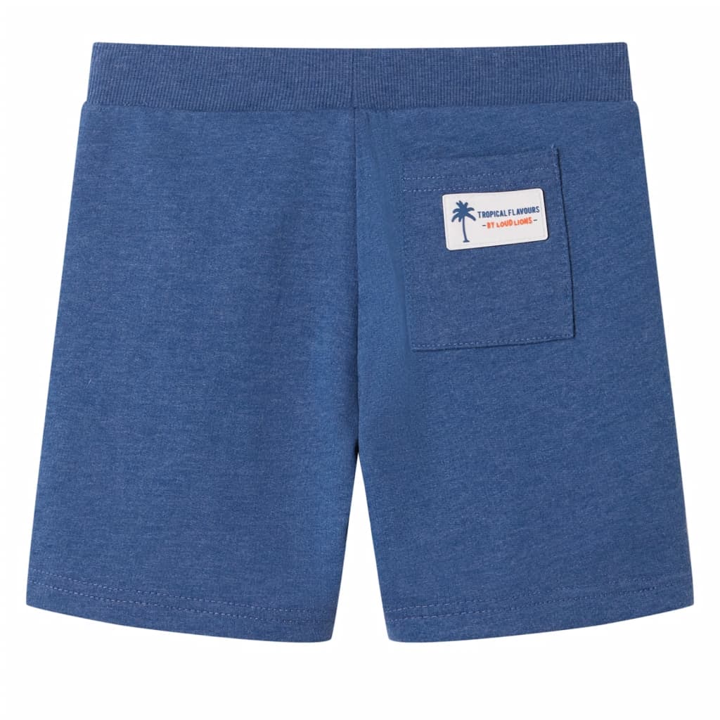 Kindershorts met trekkoord 116 gemêleerd donkerblauw is nu te koop bij PeponiXL, paradijselijk wonen!