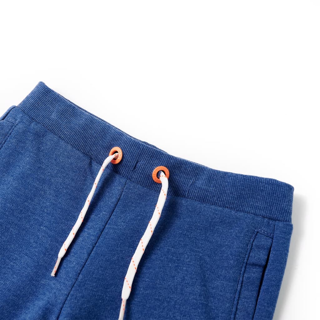 Kindershorts met trekkoord 116 gemêleerd donkerblauw is nu te koop bij PeponiXL, paradijselijk wonen!