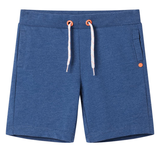 Kindershorts met trekkoord 128 gemêleerd donkerblauw is nu te koop bij PeponiXL, paradijselijk wonen!