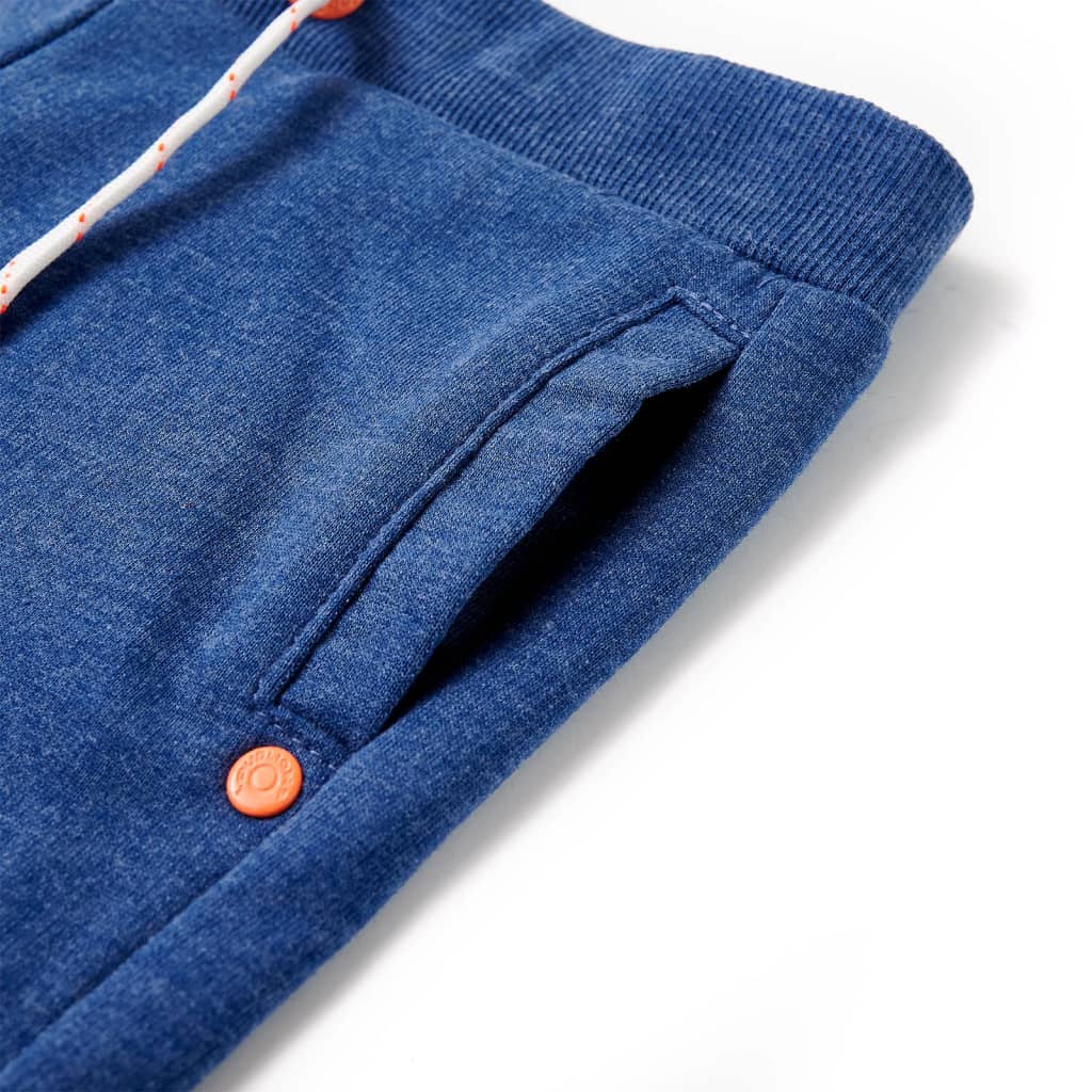 Kindershorts met trekkoord 140 gemêleerd donkerblauw is nu te koop bij PeponiXL, paradijselijk wonen!