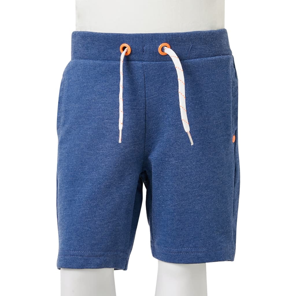 Kindershorts met trekkoord 140 gemêleerd donkerblauw is nu te koop bij PeponiXL, paradijselijk wonen!