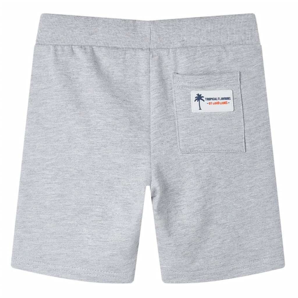 Kindershorts met trekkoord 128 grijs is nu te koop bij PeponiXL, paradijselijk wonen!