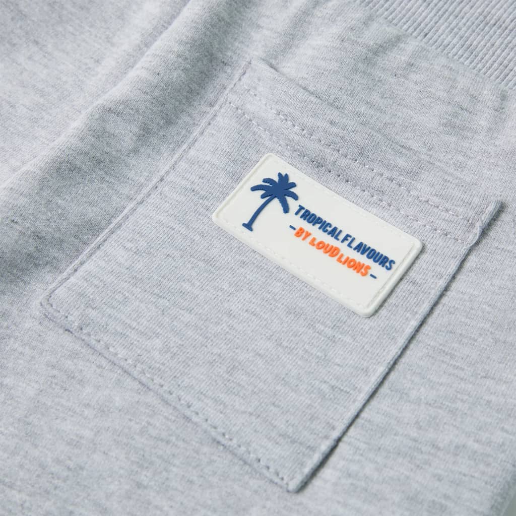 Kindershorts met trekkoord 128 grijs is nu te koop bij PeponiXL, paradijselijk wonen!