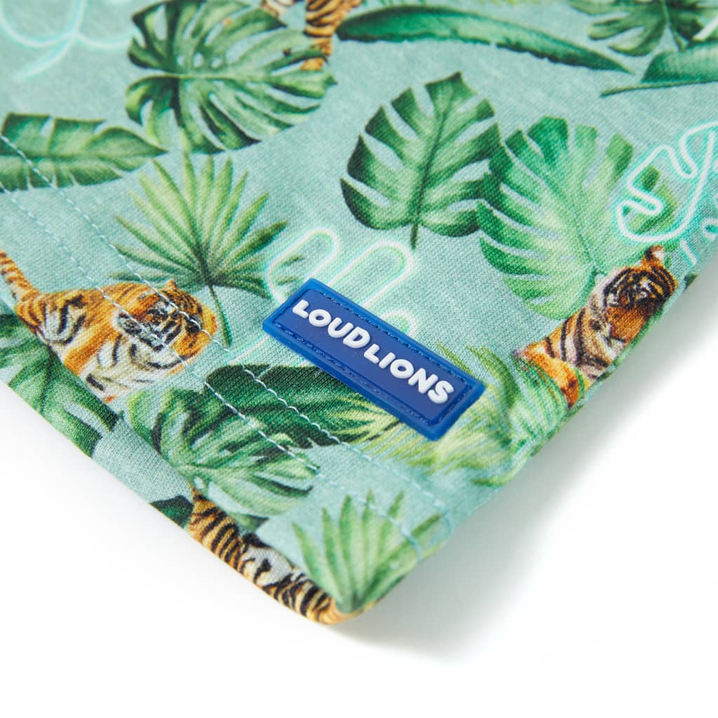 Kindershirt 128 gemêleerd lichtgroen is nu te koop bij PeponiXL, paradijselijk wonen!