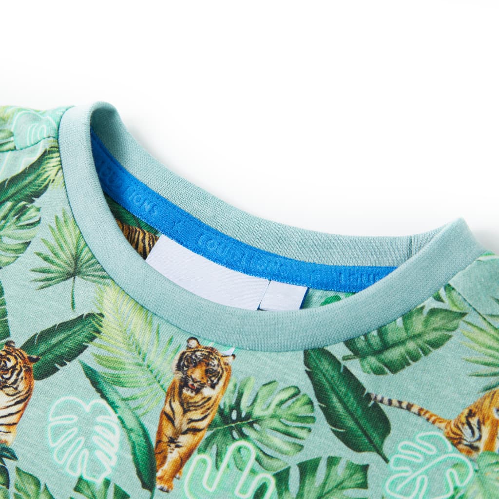 Kindershirt 140 gemêleerd lichtgroen is nu te koop bij PeponiXL, paradijselijk wonen!