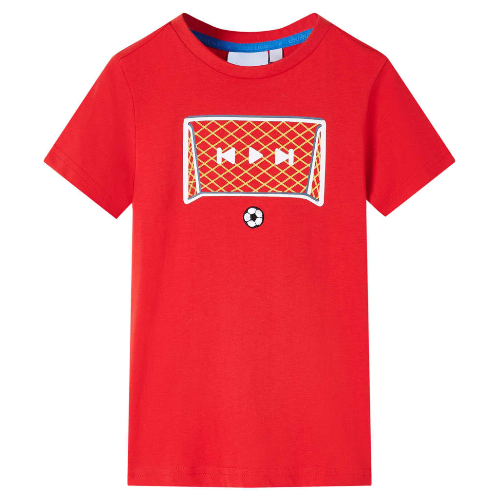 Kindershirt 128 rood is nu te koop bij PeponiXL, paradijselijk wonen!
