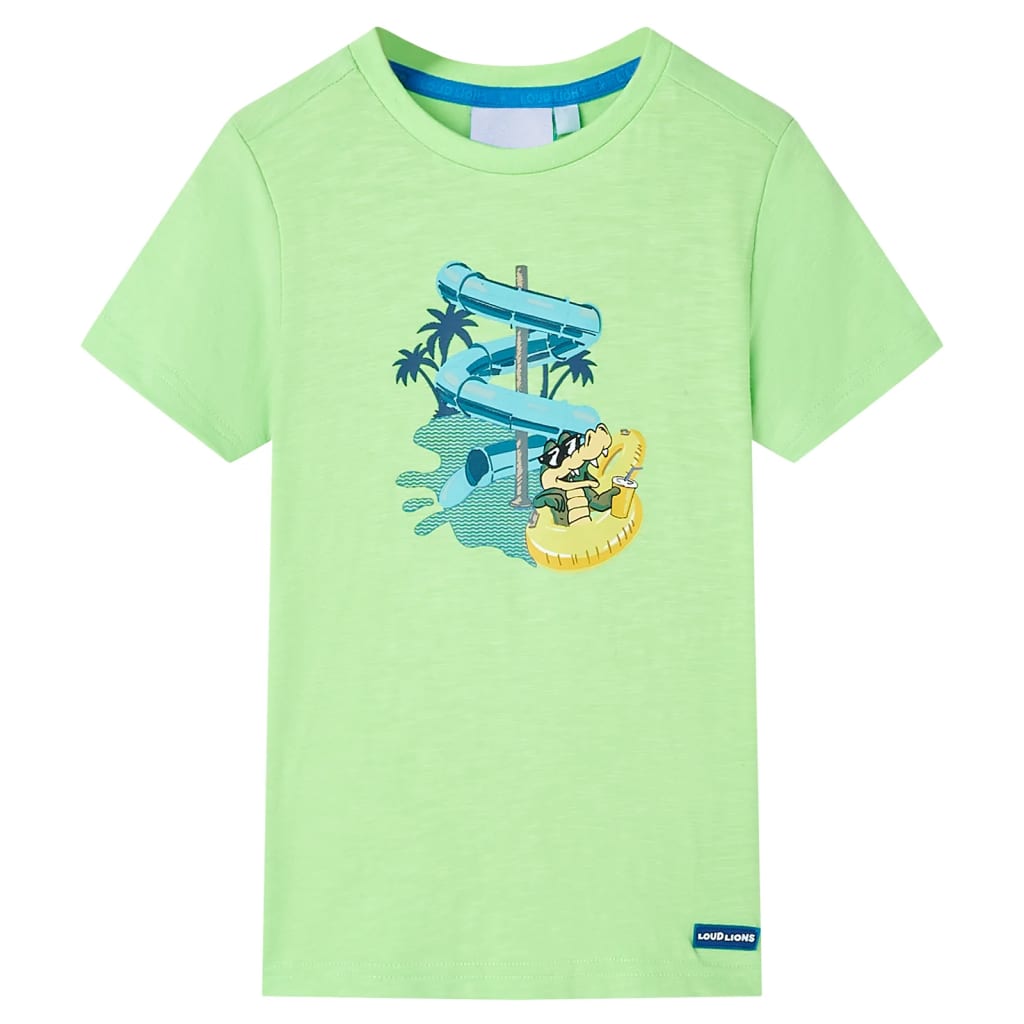 Kindershirt 128 neongroen is nu te koop bij PeponiXL, paradijselijk wonen!