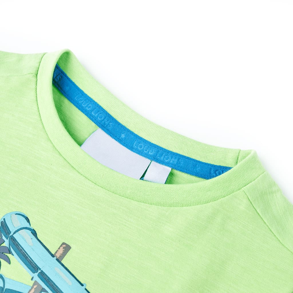 Kindershirt 128 neongroen is nu te koop bij PeponiXL, paradijselijk wonen!