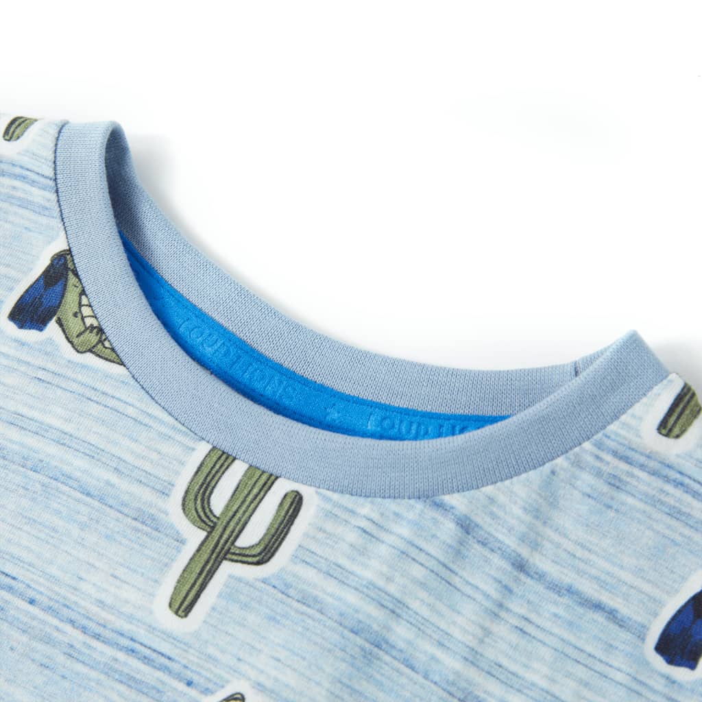 Kindershirt 128 gemengd blauw is nu te koop bij PeponiXL, paradijselijk wonen!