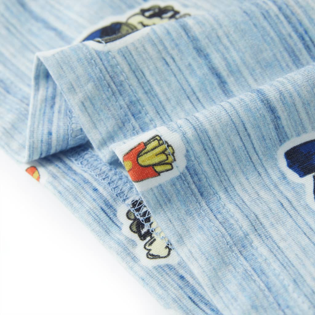 Kindershirt 128 gemengd blauw is nu te koop bij PeponiXL, paradijselijk wonen!