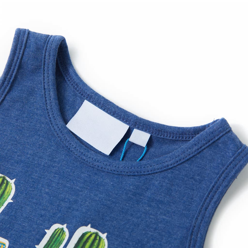 Kindertopje 104 gemêleerd donkerblauw is nu te koop bij PeponiXL, paradijselijk wonen!