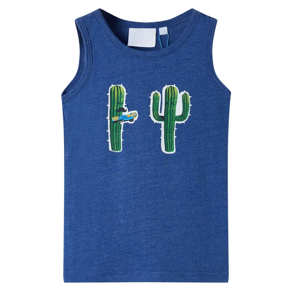 Kindertopje 116 gemêleerd donkerblauw is nu te koop bij PeponiXL, paradijselijk wonen!