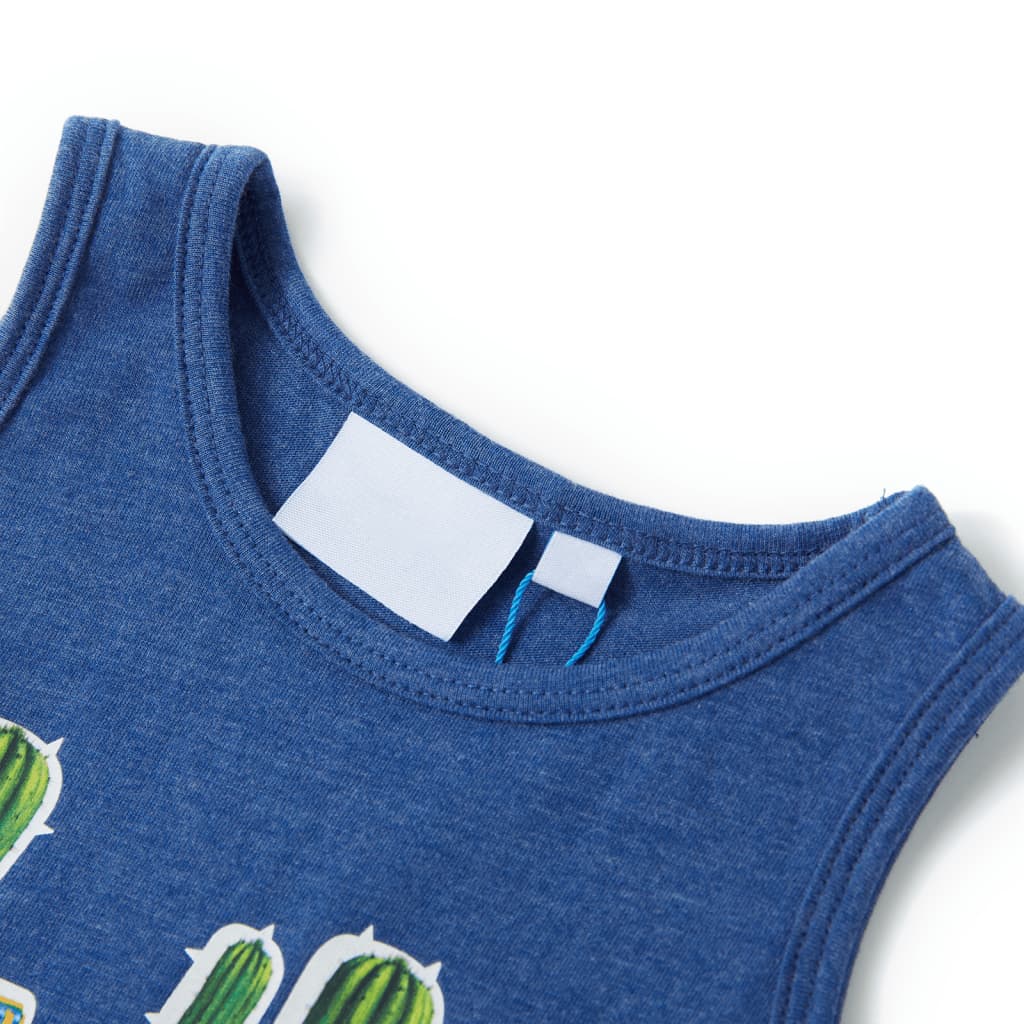 Kindertopje 116 gemêleerd donkerblauw is nu te koop bij PeponiXL, paradijselijk wonen!