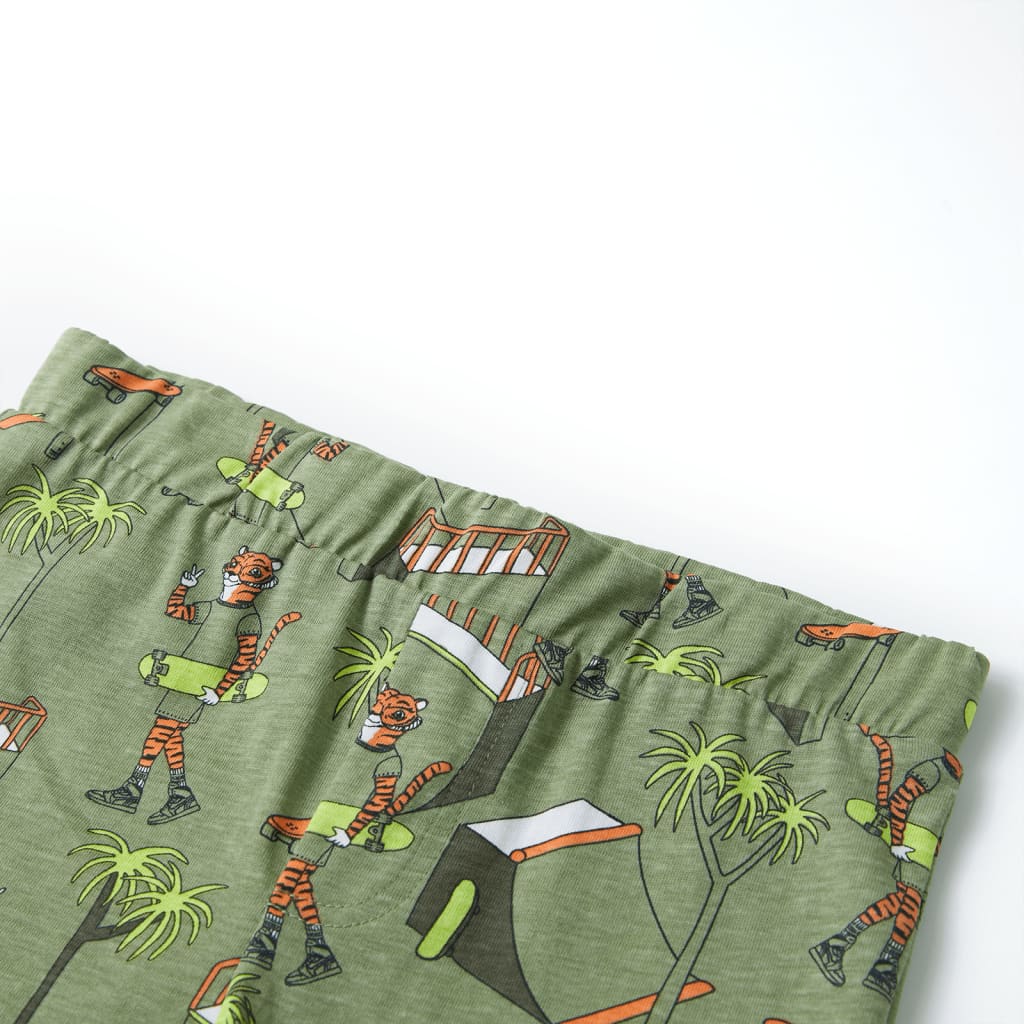 Kinderpyjama met korte mouwen 104 lichtkakikleurig is nu te koop bij PeponiXL, paradijselijk wonen!