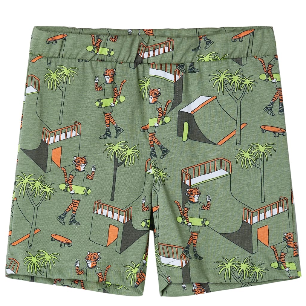 Kinderpyjama met korte mouwen 104 lichtkakikleurig is nu te koop bij PeponiXL, paradijselijk wonen!