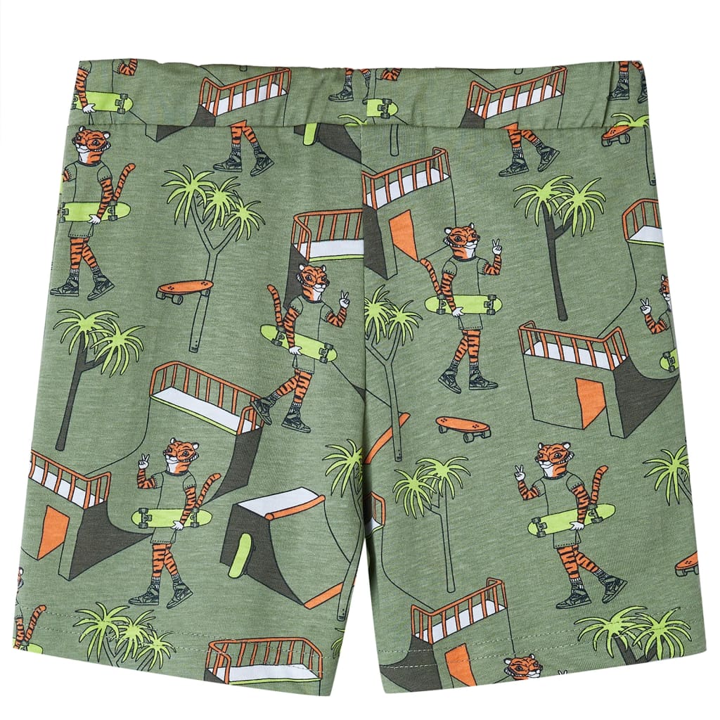 Kinderpyjama met korte mouwen 104 lichtkakikleurig is nu te koop bij PeponiXL, paradijselijk wonen!