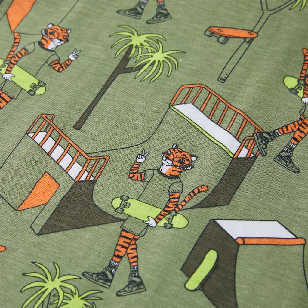 Kinderpyjama met korte mouwen 104 lichtkakikleurig is nu te koop bij PeponiXL, paradijselijk wonen!