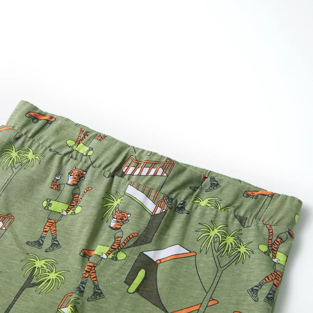 Kinderpyjama met korte mouwen 116 lichtkakikleurig is nu te koop bij PeponiXL, paradijselijk wonen!