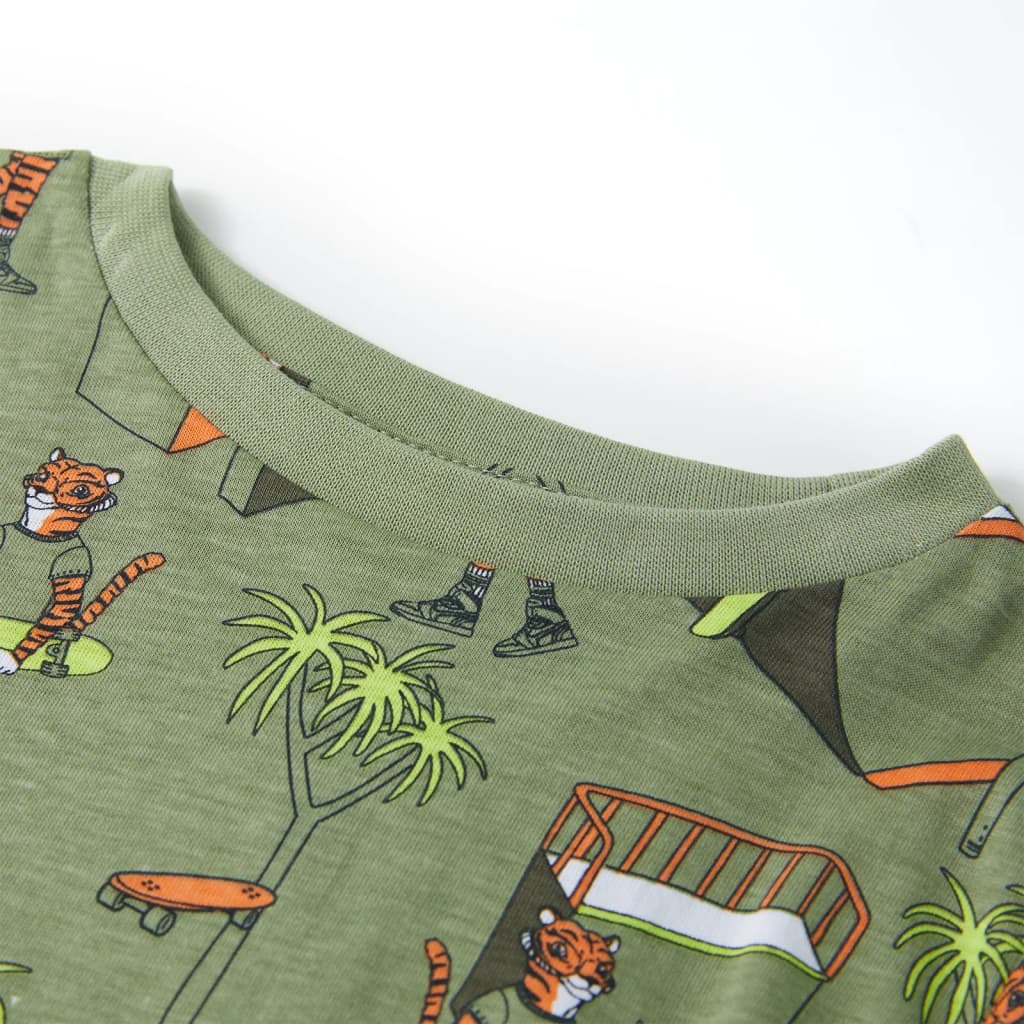 Kinderpyjama met korte mouwen 116 lichtkakikleurig is nu te koop bij PeponiXL, paradijselijk wonen!
