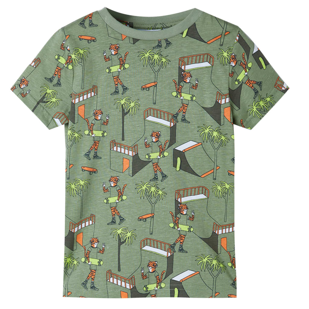 Kinderpyjama met korte mouwen 128 lichtkakikleurig is nu te koop bij PeponiXL, paradijselijk wonen!