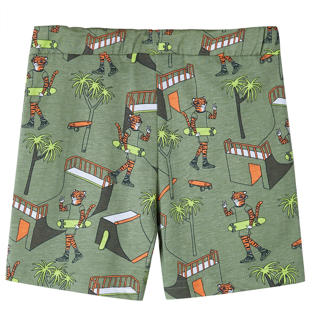 Kinderpyjama met korte mouwen 128 lichtkakikleurig is nu te koop bij PeponiXL, paradijselijk wonen!