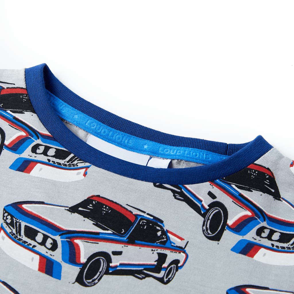 Kinderpyjama met korte mouwen 116 grijs is nu te koop bij PeponiXL, paradijselijk wonen!