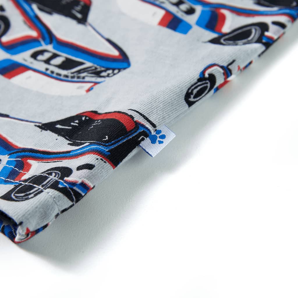 Kinderpyjama met korte mouwen 128 grijs is nu te koop bij PeponiXL, paradijselijk wonen!