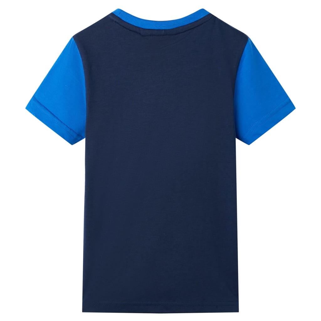 Kindershirt 104 blauw en marineblauw is nu te koop bij PeponiXL, paradijselijk wonen!